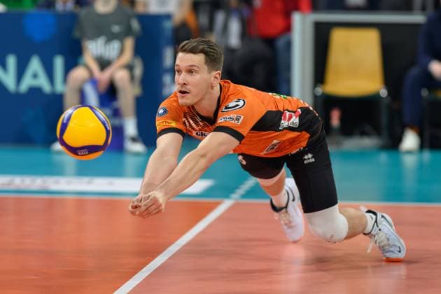 RECORD DATE NOT STATED Johannes Tille (Nr. 6, Zuspiel, BERLIN RECYCLING Volleys); DVV Pokalfinale 2025 Männer, Manheim am 02.03.2025 Copyright: xBEAUTIFULxSPORTS PeterxWeberx