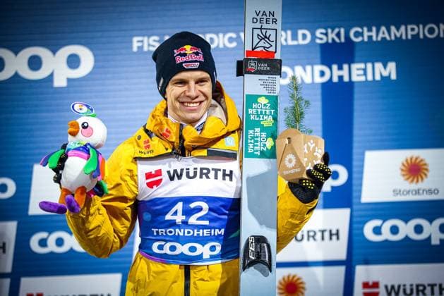 Sport Themen der Woche KW09 Sport Bilder des Tages RECORD DATE NOT STATED 2.03.2025 MISTRZOSTWA SWIATA W NARCIARSTWIE KLASYCZNYM TRONDHEIM 2025 SKOKI NARCIARSKIE MEZCZYZN FIS NORDIC WORLD SKI CHAMPIONSHIPS Ski jumping, Skispringen, Ski, nordisch MEN N Z ANDREAS WELLINGER FOT. JULIA PIATKOWSKA NEWSPIX.PL --- newspix.pl 