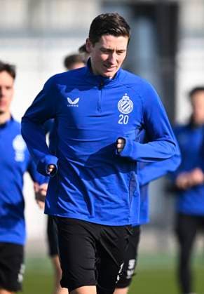 Club Brugge v Aston Villa - UEFA Champions League Media Activities 03 03 2025 WESTKAPELLE, BELGIUM - MARCH 03 : Vanaken Hans midfielder of Club Brugge pictured during a training session ahead of the UEFA Champions League 2024 25 round of 16 match first round between Club Brugge and Aston Villa on March 3, 2025 in Westkapelle, Belgium, 03 03 2025 Westkapelle Belgium  Copyright: xTomasxSiskx
