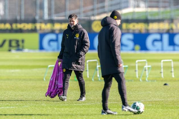 03.03.2025, Abschlusstraining zum UEFA Champions League Spiel zwischen Borussia Dortmund und OSC Lille, Co-Trainer Filip Tapalovic (Borussia Dortmund), Dortmund Trainingsgelände Borussia Dortmund NRW Deutschland xRHR-FOTO DEx Copyright: DennisxEwert RHR-FOTOx RHR-FOTO DE