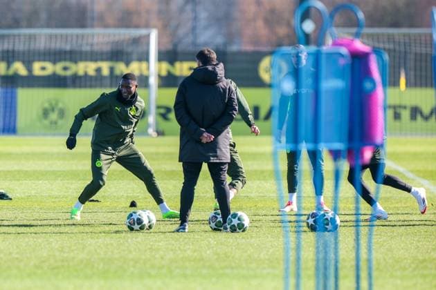 03.03.2025, Abschlusstraining zum UEFA Champions League Spiel zwischen Borussia Dortmund und OSC Lille, Serhou Guirassy (Borussia Dortmund), Dortmund Trainingsgelände Borussia Dortmund NRW Deutschland xRHR-FOTO DEx Copyright: DennisxEwert RHR-FOTOx RHR-FOTO DE