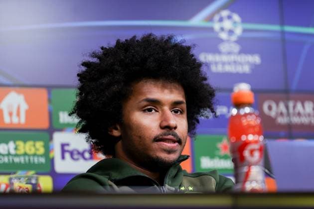 03.03.2025, Pressekonferenz zum UEFA Champions League Spiel zwischen Borussia Dortmund und OSC Lille, Karim Adeyemi (Borussia Dortmund), Dortmund Signal Iduna Park NRW Deutschland xRHR-FOTO DEx Copyright: DennisxEwert RHR-FOTOx RHR-FOTO DE