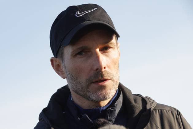 Trainer Stefan Leitl (Hertha BSC ) bei Medienrunde, Deutschland, Berlin, Sportpark, Fussball, Herren, Saison 2024 2025, 2. Bundesliga