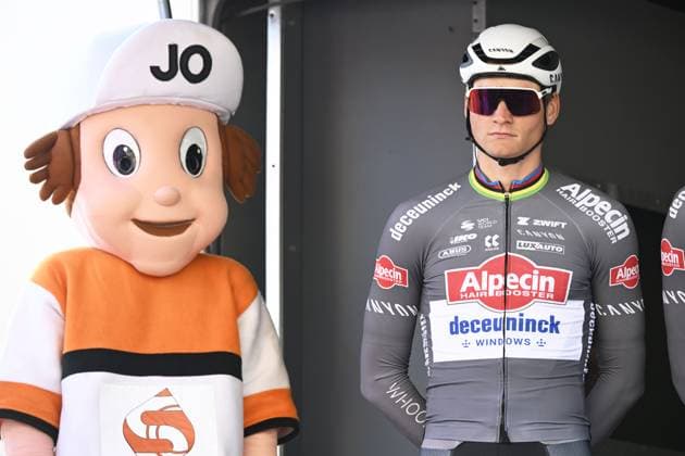 Dutch Mathieu van der Poel of Alpecin-Deceuninck pictured at the start of the Ename Samyn Classic one day cycling race, 199,1km from Quaregnon to Dour on Tuesday 04 March 2025. TOM GOYVAERTS TomxGoyvaerts  x114212112x