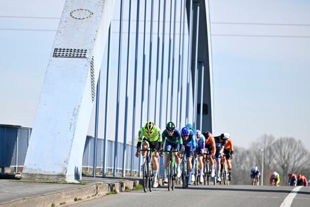 Samyn Classic 2025 DOUR, BELGIUM - MARCH 04 : illustration picture of the riders pictured during the 57th edition of the Samyn cycling race, with start in Quaregnon and finish in Dour after 199km of racing on March 4, 2025 in Dour, Belgium, 04 03 2025 Dour Belgium  Copyright: xJanxDexMeuleneirx