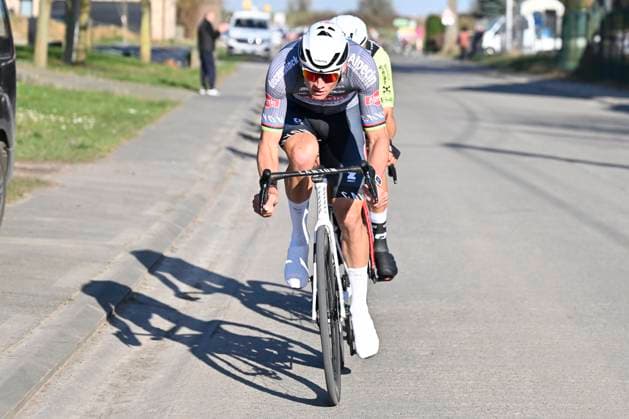 Samyn Classic 2025 DOUR, BELGIUM - MARCH 04 : Van Der Poel Mathieu (NED) of Alpecin-Deceuninck pictured during the 57th edition of the Samyn cycling race, with start in Quaregnon and finish in Dour after 199km of racing on March 4, 2025 in Dour, Belgium, 04 03 2025 Dour Belgium  Copyright: xJanxDexMeuleneirx