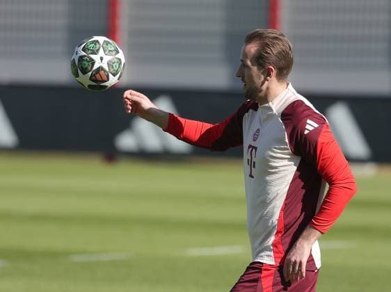 04.03.2025, Champions League, FC Bayern Muenchen Abschlusstraining, Fussball, im Bild: Harry Kane (FC Bayern Muenchen)