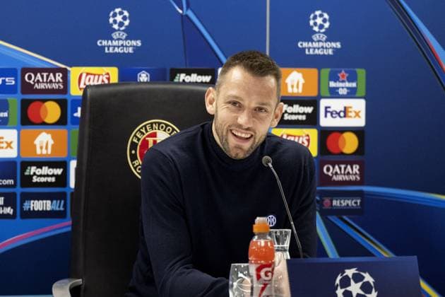 ROTTERDAM - Stefan de Vrij of International during the press conference, PK, Pressekonferenz at De Kuip ahead of the Champions League eighth-final match against Feyenoord. ANP OLAF CRACK xVIxANPxSportx xxANPxIVx 521558942 originalFilename: 521558942.jpg