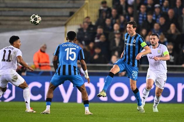 Club Brugge v Aston Villa - UEFA Champions League BRUGGE, BELGIUM - MARCH 04 : Vanaken Hans midfielder of Club Brugge in action during the UEFA Champions League 2024 25 round of 16 match first round between Club Brugge and Aston Villa on March 4, 2025 in Brugge, Belgium, 04 03 2025 Brugge Belgium  Copyright: xTomasxSiskx