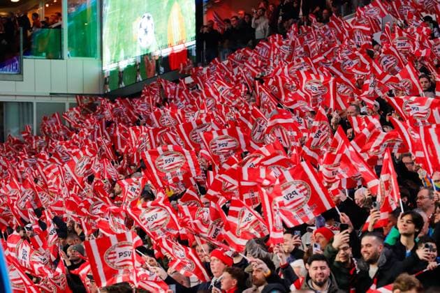 EINDHOVEN, 04-03-2025, Philips Stadium, UEFA Champions League, round of 16 1st leg, season 2024 25, match between PSV and Arsenal, PSV - Arsenal  x28168426x Copyright: