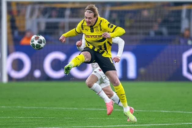 04.03.2025, Fußball, UEFA Champions League, Borussia Dortmund - OSC Lille, Signal Iduna Park, Runde der 16, Saison 2024 2025: Julian Brandt (BVB 10) Nordrhein-Westfalen Deutschland