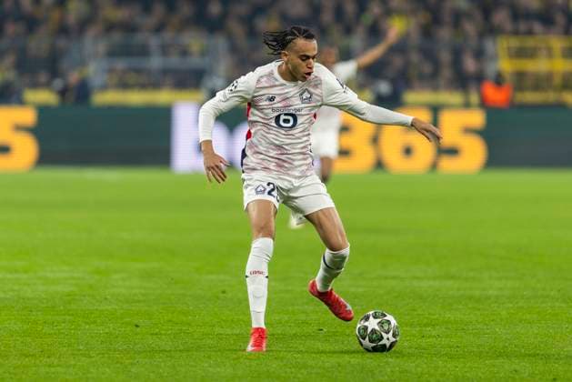 UEFA Champions League, Borussia Dortmund - LOSC Lille; 04.03.2025 Ethan Mbappe (LOSC Lille, 29). UEFA Champions League, Borussia Dortmund - LOSC Lille, Hinspiel Achtelfinale, am 04.03.2025, Signal-Iduna Park, Dortmund Copyright: xBEAUTIFULxSPORTS Meuselx