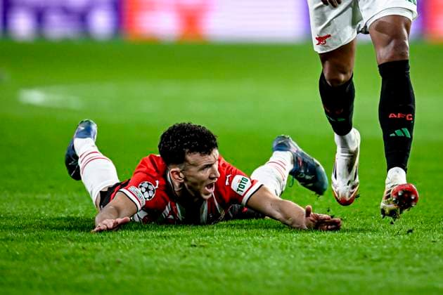 PSV midfielder Ivan Perisic , during the match PSV - Arsenal at the Philips stadium for the UEFA Champions League- Round of 16 - 1st leg season 2024-2025 in EINDHOVEN, Netherlands on 4 march 2025, (photo by Stefan Koops EYE4images DeFodi Images)
