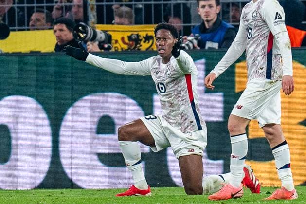 04.03.2025, Borussia Dortmund vs. OSC Lille, UEFA Champions League, Achtelfinale-Hinspiel Jonathan David (OSC Lille, 9) Copyright: xBahhoxKarax