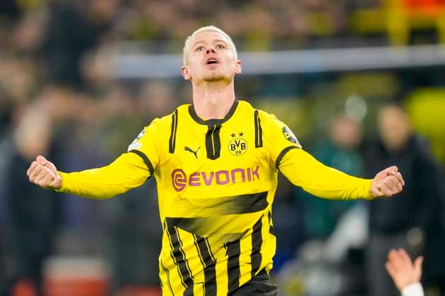 Julian Ryerson (Borussia Dortmund) gestures during the UEFA Champions League 2024 25 Round of 16 First Leg match between Borussia Dortmund and LOSC Lille at Signal Iduna Park on March 4, 2025 in Dortmund, Germany.