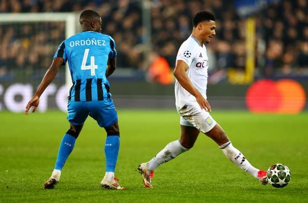 Ollie Watkins of Aston Villa. Club Brugge v Aston Villa, UEFA Champions League, Round of 16, First Leg, Football, Jan Breydel Stadium, Brugge, Belgium - 04 Mar 2025 EDITORIAL USE ONLY No use with unauthorised audio, video, data, fixture lists, club league logos or live services. Online in-match use limited to 120 images, no video emulation. No use in betting, games or single club league player publications.  Copyright: xJamesxMarsh Shutterstockx 15176976ci