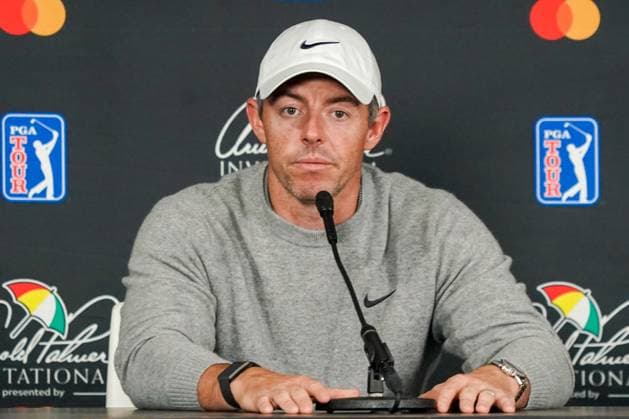 March 5, 2025, Orlando, Florida, USA: Rory McIlroy speaks to the media after the Arnold Palmer Invitational presented by Mastercard Pro-Am at Bay Hill Club & Lodge. Orlando USA - ZUMAw109 20250305_fap_w109_001 Copyright: xDebbyxWongx