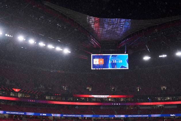 SL Benfica Vs FC Barcelona, Barca - UEFA Champions League 2024 25 Round Of 16 First Leg General view inside the stadium prior to the UEFA Champions League 2024 25 UEFA Champions League 2024 25 Round of 16 first leg match between SL Benfica and FC Barcelona at on March 05, 2025 in Lisbon, Portugal. Lisbon, Portugal Lisbon Portugal  Copyright: xJosexManuelxAlvarezxReyx originalFilename:alvarezrey-slbenfic250305_npn0q.jpg