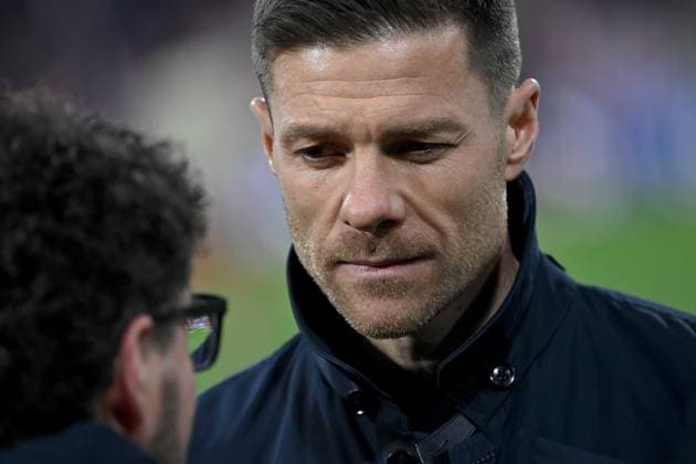 05.03.2025, xjrdrx, Fussball UEFA Champions League, FC Bayern Muenchen - Bayer 04 Leverkusen v.l. Trainer Xabi Alonso (Bayer Leverkusen) (DFL DFB REGULATIONS PROHIBIT ANY USE OF PHOTOGRAPHS as IMAGE SEQUENCES and or QUASI-VIDEO) Muenchen