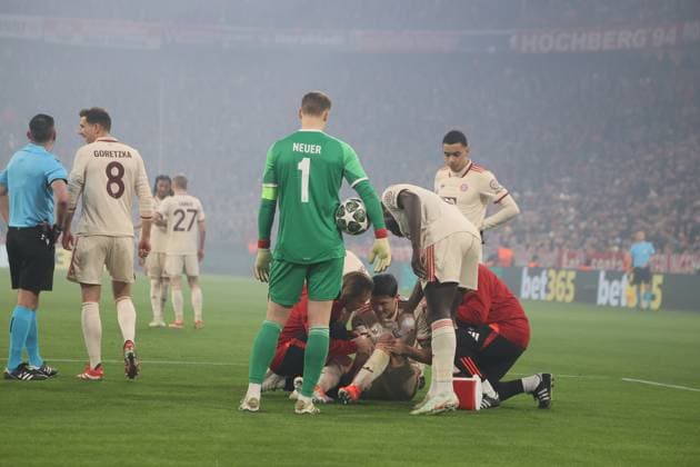 . Fussball: Bayern-Leverkusen. Fußball Championsleague, FC Bayern München - Bayer 04 Leverkusen, Achtelfinale, Saison 2024-2025, am 5.03.2025 in Muenchen, A L L I A N Z A R E N A, Deutschland. Quelle Copyright Credit : Oryk HAIST