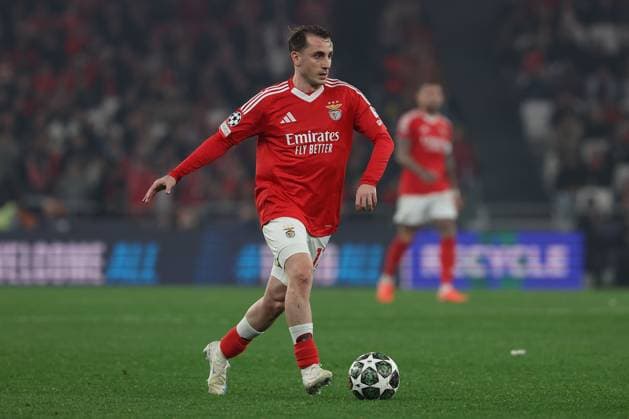 Portugal, Estadio do SL Benfica Lisbon 05. March 2025 Uefa Champions League phase 2024 25 Round of 16 S.L.Benfica - FC Barcelona, Barca v.l., Kerem Aktürkoglu (S.L.Benfica) in aktion, in action, Copyright: JoaquimxFerreira