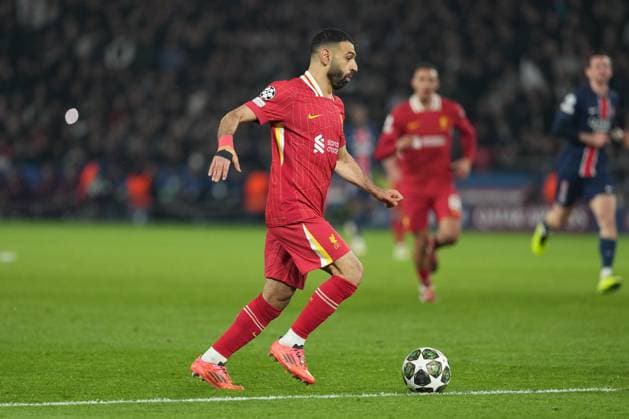 Mohamed Salah of Liverpool Paris Saint-Germain v Liverpool, UEFA Champions League, Round of 16, First Leg, Football, Parc des Princes, Paris, France - 05 Mar 2025 EDITORIAL USE ONLY No use with unauthorised audio, video, data, fixture lists, club league logos or live services. Online in-match use limited to 120 images, no video emulation. No use in betting, games or single club league player publications. Copyright: xDavexWinter Shutterstockx 15178313bh