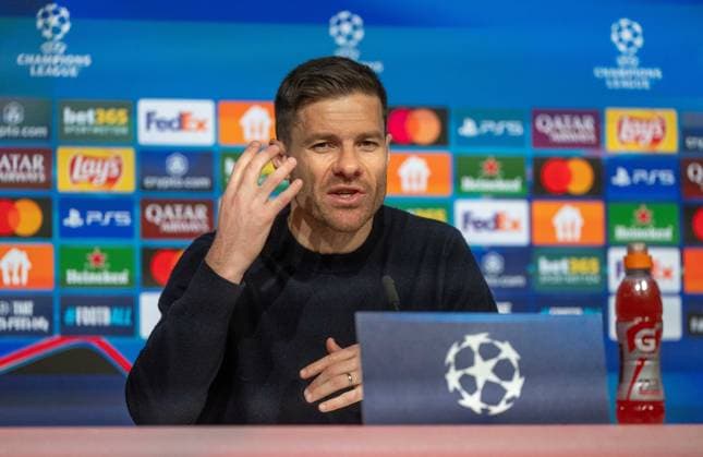 Fußball, Herren, Saison 2024 2025, Champions League (Achtelfinale, Hinspiel), FC Bayern München - Bayer Leverkusen (3:0), Trainer Xabi Alonso (Bayer 04 Leverkusen), 05.03. 2025, Copyright: xMatthiasxKochx