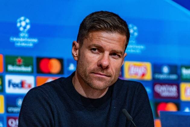 05.03.2025, FC Bayern München vs. Bayer Leverkusen, UEFA Champions League, Achtelfinale-Hinspiel Pressekonferenz mit Xabi Alonso (Bayer 04 Leverkusen, Chef-Trainer) Copyright: xBahhoxKarax