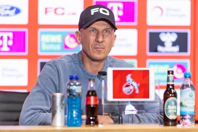Pressekonferenz 1. FC Köln, 06.03.2025 Gerhard Struber bei der Pressekonferenz des 1. FC Köln, am 06.03.2025, RheinEnergie-Stadion, Köln.