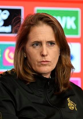 06.03.2025, xophax, Fussball Frauen Fussball - Bundesliga Saison 2024 2025 1.FC Köln , Pressekonferenz Trainerin Britta Carlson (DFL DFB REGULATIONS PROHIBIT ANY USE OF PHOTOGRAPHS as IMAGE SEQUENCES and or QUASI-VIDEO) Köln