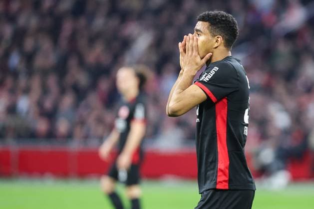 UEFA Europa League - Ajax Amsterdam - Eintracht Frankfurt am 06.03.2025 in der Johan Cruijff ArenA in Amsterdam Ansgar Knauff (Frankfurt 36) unzufrieden, enttäuscht, enttaeuscht, niedergeschlagen.