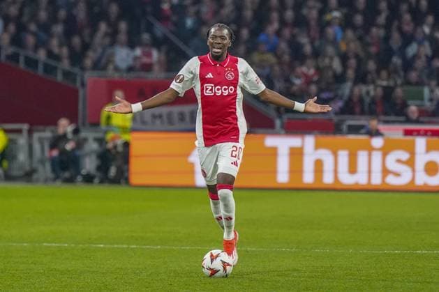 Fussball UEFA Europa League 2024 2025, Achtelfinale - Ajax Amsterdam vs. Eintracht Frankfurt - Johan Cruijff ArenA (Amsterdam, Niederlande): Bertrand TraorÃ Traore (Ajax Amsterdam, 20) Copyright: xJOERANxSTEINSIEKx