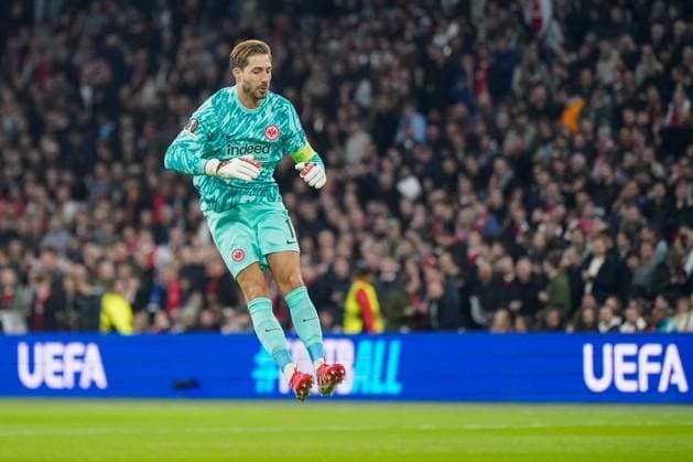 Fussball UEFA Europa League 2024 2025, Achtelfinale - Ajax Amsterdam vs. Eintracht Frankfurt - Johan Cruijff ArenA (Amsterdam, Niederlande): Kevin Trapp (Eintracht Frankfurt, 1) Copyright: xJOERANxSTEINSIEKx