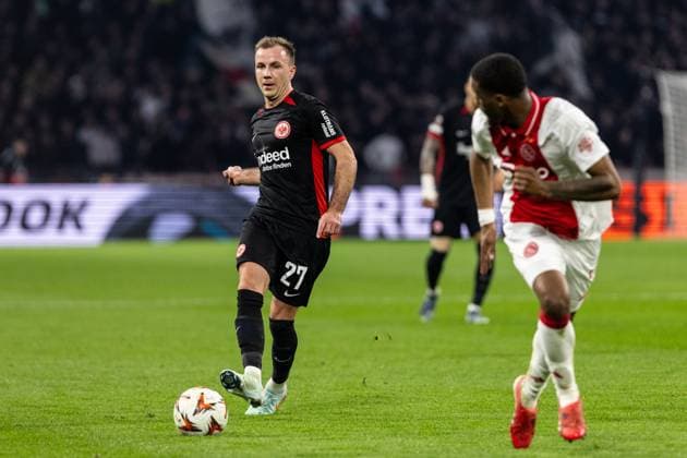 UEFA Europa League: Ajax Amsterdam - Eintracht Frankfurt; 06.03.2025 Mario Götze (Eintracht Frankfurt, 27) UEFA Europa League: Ajax Amsterdam - Eintracht Frankfurt; Johan Cruijff Arena, Amsterdam; 06.03.2025 Copyright: xBEAUTIFULxSPORTS Buriakovx