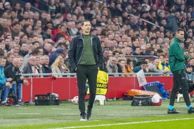 Fussball UEFA Europa League 2024 2025, Achtelfinale - Ajax Amsterdam vs. Eintracht Frankfurt - Johan Cruijff ArenA (Amsterdam, Niederlande): Dino Toppmöller Dino Toppmoeller (Trainer, Eintracht Frankfurt) Copyright: xJOERANxSTEINSIEKx