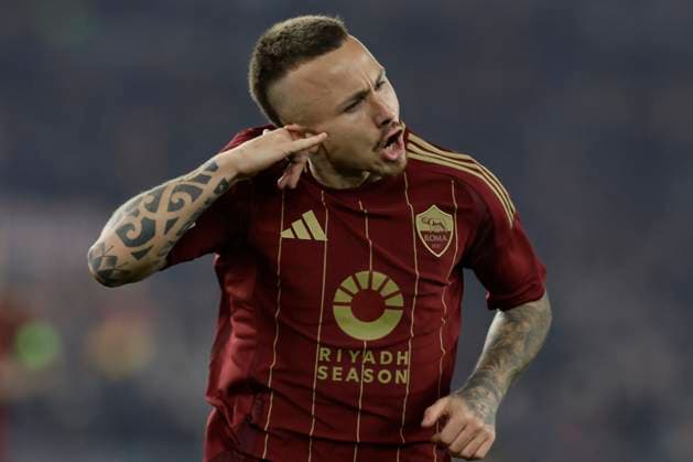 UEFA Europa League Round of 16 First leg AS Roma and Athletic Club Roma™s Spanish defender Angelino celebrates after scoring a goal during UEFA Europa League Round of 16 First leg match between AS Roma and Athletic Club at Olimpico stadium on March 06, 2025 in Rome, Italy. _BPH0165 Copyright: xAntonioxBalascox