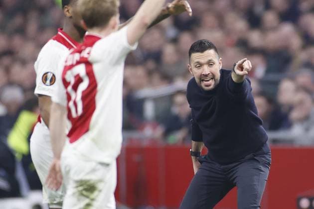 AMSTERDAM, 06-03-2025 , JohanCruyff Arena , UEFA Europa League Football season 2024 2025 , match between Ajax and Eintracht Frankfurt 1-2. Francesco Farioli Ajax - Eintracht Frankfurt  x28192664x Copyright: