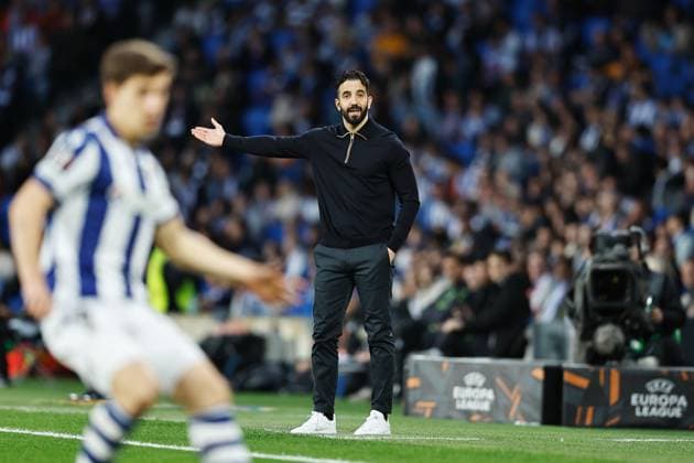 Ruben Amorim (ManU), MARCH 6, 2025 - Football Soccer : UEFA Europa League Round of 16 1st leg match between Real Sociedad 1-1 Manchester United, ManU FC at the Reale Arena in San Sebastian, Spain. Noxthirdxpartyxsales  (283957351)