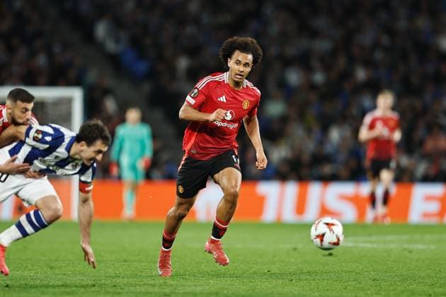 Joshua Zirkzee (ManU), MARCH 6, 2025 - Football Soccer : UEFA Europa League Round of 16 1st leg match between Real Sociedad 1-1 Manchester United, ManU FC at the Reale Arena in San Sebastian, Spain. Noxthirdxpartyxsales  (283957409)