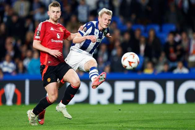 Orri Oskarsson (Sociedad), MARCH 6, 2025 - Football Soccer : UEFA Europa League round of 16 1st leg match between Real Sociedad 1-1 Manchester United, ManU at Reale Arena in San Sebastian, Spain. Noxthirdxpartyxsales  (283953755)