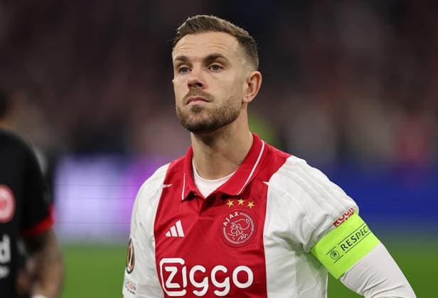 06.03.2025, Fussball UEFA Europa League, AFC Ajax Amsterdam - Eintracht Frankfurt, emonline, emspor, v.l., Jordan Henderson (Ajax Amsterdam) DFL DFB REGULATIONS PROHIBIT ANY USE OF PHOTOGRAPHS AS IMAGE SEQUENCES AND OR QUASI-VIDEO. xdcx Copyright: HMBxMedia Claus