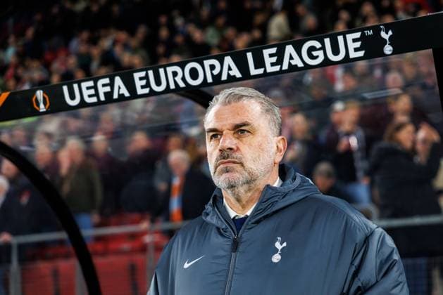 Tottenham Hotspur head coach Ange Postecoglou during the match AZ - Tottenham at the AFAS stadium for the UEFA Europa League - Round of 16 - 1st leg season 2024-2025 in ALKMAAR, Netherlands on 6 march 2025, (photo by Jules van Iperen EYE4images DeFodi Images)