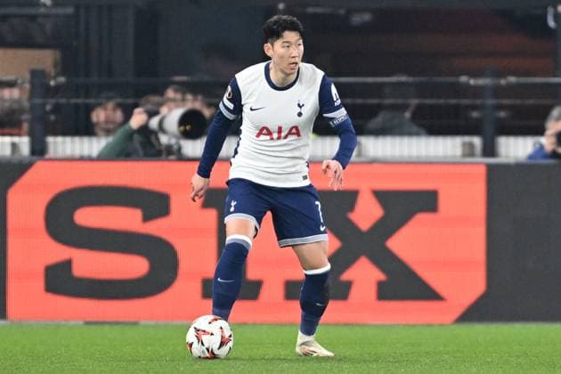 AZ Alkmaar v Tottenham Hotspur Europa League 06 03 2025. Tottenham Hotspur forward Son Heung-Min (7) - during the Europa League match between AZ Alkmaar and Tottenham Hotspur at AFAS Stadion, Alkmaar, Netherlands on 6 March 2025. Alkmaar AFAS Stadion Netherlands Editorial use only , Copyright: xSimonxTraylenx PSI-21572-0097
