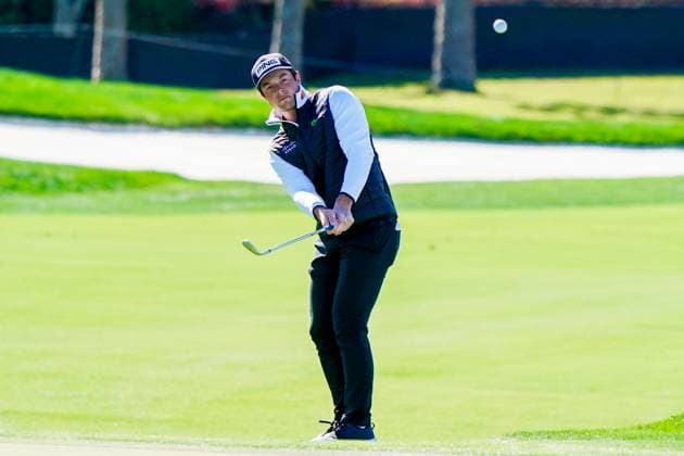 March 6, 2025, Orlando, Florida, USA: Viktor Hovland chips on to the 3rd green during the first round of the Arnold Palmer Invitational presented by Mastercard at Bay Hill Club & Lodge. Orlando USA - ZUMAw109 20250306_fap_w109_058 Copyright: xDebbyxWongx