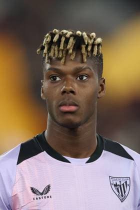 UEFA Europa League - AS Roma vs Athletic Club Bilbao at Olympic Stadium in Rome on 6th March 2025 Rome, Italy 6.03.2025: Close up Nico Williams of Bilbaoseen in action during the Uefa Europa League 2024-2025, Round of 16, football match between AS Roma vs Athletic Club Bilbao at Olympic Stadium in Rome. Rome Olympic italy italy Copyright: xmarcoxiacobucci