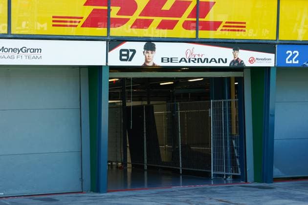 March 7, 2025, Melbourne, Victoria, Australia: The garage of Oliver Bearman of Great Britain and the MoneyGram Haas F1 Team is pictured as track preparations are underway at the Albert Park Grand Prix Circuit for the 2025 Australian Formula One Grand Prix, taking place from March 13 to March 16. Melbourne Australia - ZUMAs197 20250307_aaa_s197_025 Copyright: xGeorgexHitchensx