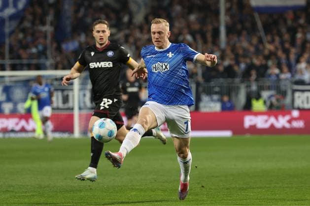 2025.03.07 xJFx 2.Bundesliga SV Darmstadt 98 - Karlsruher SC v.l., Isac Alexi Sivert Lidberg (SV Darmstadt 98) (DFL DFB REGULATIONS PROHIBIT ANY USE OF PHOTOGRAPHS as IMAGE SEQUENCES and or QUASI-VIDEO)