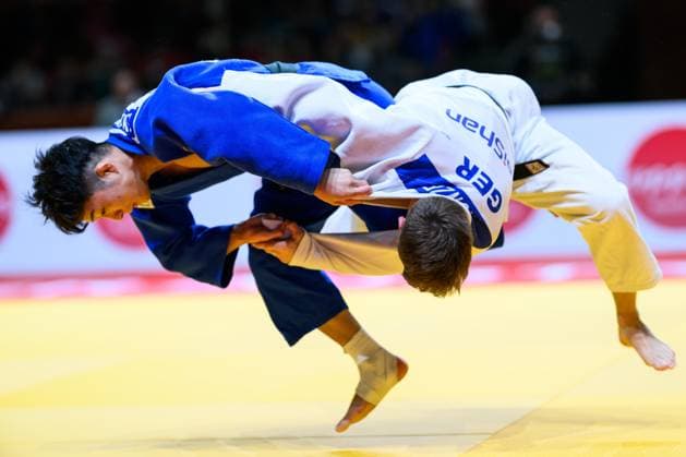 Bilder des Jahres 2025, Sport 03 März Sport Themen der Woche KW10 Sport Bilder des Tages JUDO - IJF, Grand Prix Upper Austria 2025 LINZ,AUSTRIA,07.MAR.25 - JUDO - IJF World Tour, Grand Prix Upper Austria, -66kg men. Image shows Nicolas Kunze (GER) and Kairi Kentoku (JPN).  GEPAxpictures xChristianxMoser