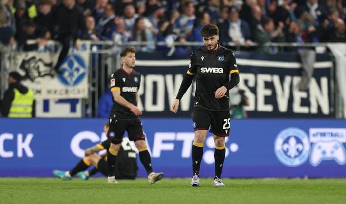 07.03.2025, xdcx, Fussball 2. Bundesliga, SV Darmstadt 98 - Karlsruher SC, emonline, emspor, despor, v.l., Lilian Egloff (Karlsruher SC) enttaeuscht, enttaeuscht schauend, dissapointed, traurig, frustiert, frust, gefrustet DFL DFB REGULATIONS PROHIBIT ANY USE OF PHOTOGRAPHS AS IMAGE SEQUENCES AND OR QUASI-VIDEO.