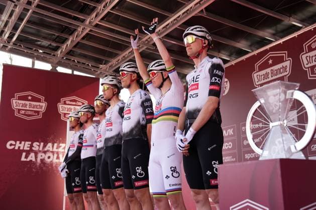 POGACAR Tadej during the 19th edition of the Strade Bianche (White Roads) a 213 km one day race from Siena to Siena, Tuscany (Italy) - Saturday March 8, 2025.  Copyright: xMassimoxPaolone xLaPressex